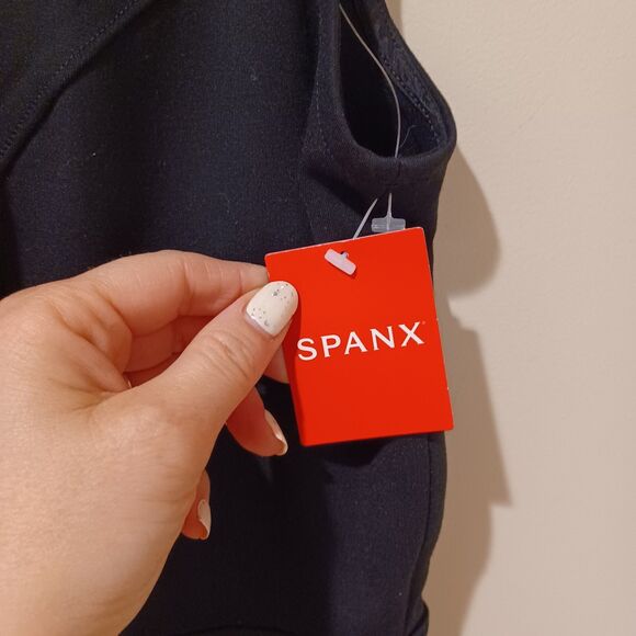 NWT Spanx Perfect Sleeveless Jumpsuit 20383R Flare Wide Leg Ponte XL Black - Picture 6 of 11